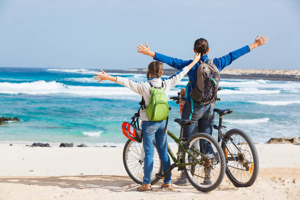 Playa Blanca Villa Family having acycling excursion on lanzarote Long Term Holiday Rentals in Playa Blanca