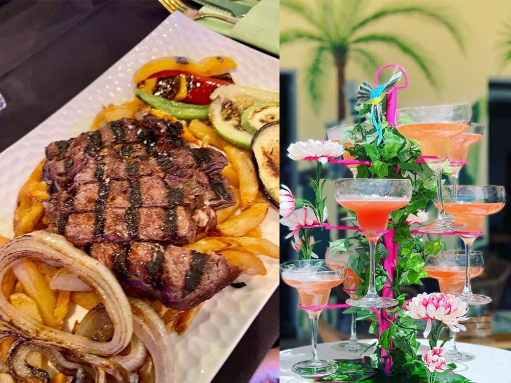 Arabellas food and cocktails at the marina
